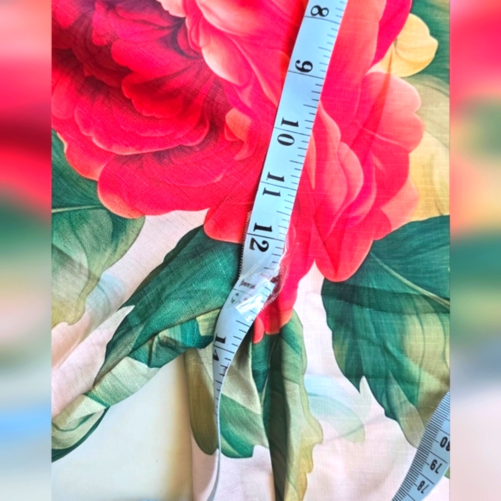 Italian Beautiful Floral Palazzo Pants Size L/10 - Picture 11 of 13